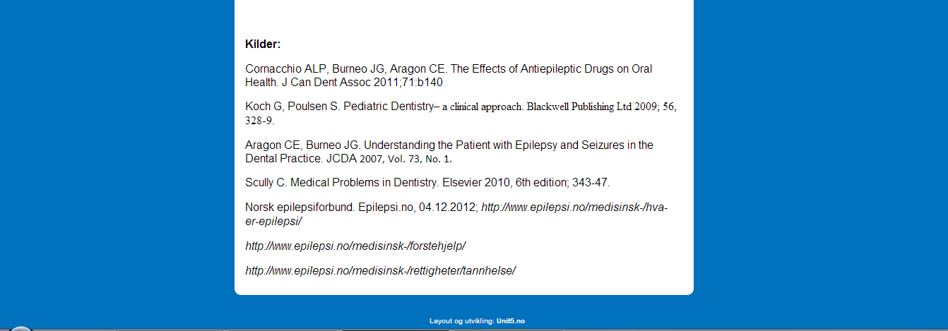 Fig. 3 Sideoppsettet for tilstanden epilepsi.