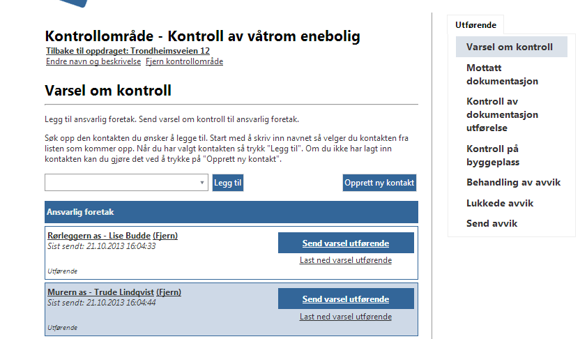 Du får da opp en mail om varsel om kontroll. I mailen er det forklart hva som skal kontrolleres og hvilken dokumentasjon man skal ha.