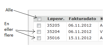 Ny kreditnota Skal du kreditere en faktura, så velger du dette alternativet. Da får du opp et spørsmål om hvorvidt du ønsker å kreditere en tidligere faktura.