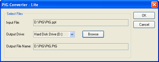 3 Klikk på Browse (Bla gjennom)-knappen for å velge lagringssted og klikk deretter på OK.