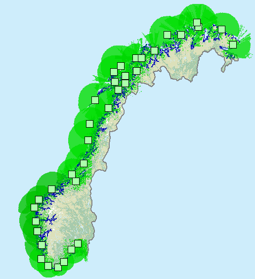 Formidler AIS informasjon via web Benyttes til