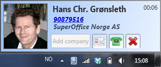 4. Konfigurere opp SuperOffice - Rediger Telefonpreferanser Markere Program som starter fra kommandolinje Fil: rundll32.exe Parametere: url.