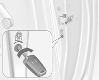 24 Nøkler, dører og vinduer Grønne lysdioder angir at det er mulig å åpne fra innsiden: Hold i det innvendige dørhåndtaket for å aktivere nærhetsføleren, og trekk i håndtaket.
