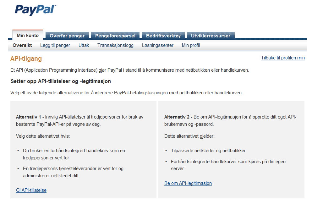 AKTIVER PAYPAL Trinn 2.