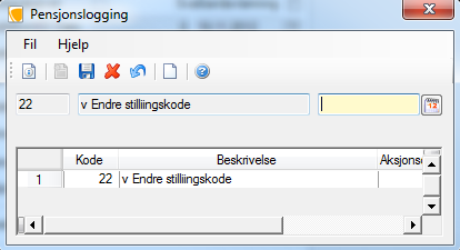 Navigering: Systemadministrasjon System vedlikehold Dictionary Det er de kartotek / felter som er benyttet for logging i kodekartoteket som må merkes med logging.