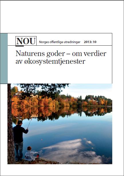 NOU 2013:10 Naturens goder om verdier av økosystemtjenester Side 374: «For å sikre at skatteog avgiftssystemet gir