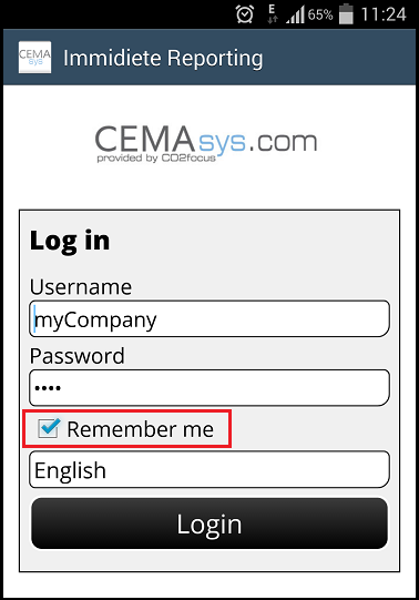 3 Feilmeldinger ved innlogging Figur 3: Huke av "Husk meg" (Remember me). Det er flere feilmeldinger bruker kan få på startsiden når man trykker på «Login»-knappen.