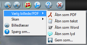 4 SkanRead i CD-ORD og programmenyen Velg bilde / PDF Når du bruker funksjonene under Velg bilde / PDF, åpnes en dialog hvor du må velge den bilde-fila / pdf-fila som skal OCR-behandles.