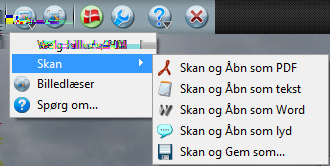 Kapitel 2. SkanRead i CD-ORD og programmenyen Fra CD-ORDs verktøylinje kan du skanne og konvertere filer med SkanRead. De samme funksjonene ligger i programmenyen Start Alle programmer Mikrov.