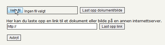 For å laste opp bildet til nyhetssaken trykk på Last opp bilde