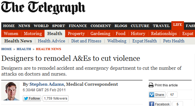 A small number of A&Es have already been remodelled: at Birmingham Heartlands a "contained" reception area was introduced so patients had to obtain access from receptionists to go any further.