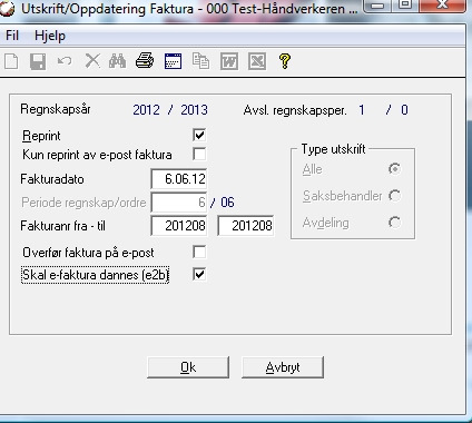 7 - Reprint av faktura Er det nødvendig å sende AutoInvoice på nytt