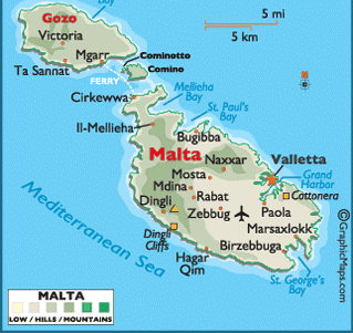 Dag 1 laurdag 5. april 2014 - Utreisedag. Utreise frå Oslo kl. 15.15 direkte med Norwegian til Malta, ankomst kl. 19.15 lokal tid. Frå flyplassen på Malta er det ca 30 min.