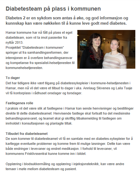 Samhandlingsreformen Hamar