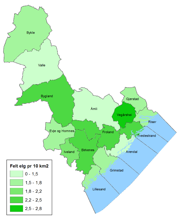 Regionene Vi har fortsatt med den samme regioninndelingen fra tidligere år.