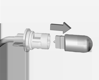 Pleie av bilen 181 Blinklys på siden For å skifte lyspære må du ta ut lampehuset: 2. Drei pæreholderen mot venstre for å løsne den. Trekk tilbake pæreholderen. 3.
