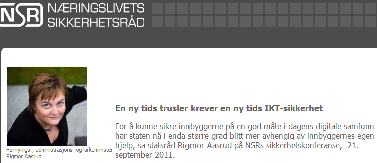 Rigmor hilser I forbindelse med krisehåndteringen var det å sikre stabilitet, tilgjengelighet og kvalitet i regjeringskvartalets IKTtjenester og -ressurser en sentral oppgave.