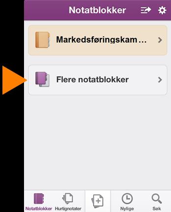 Bruke OneNote-appen Synkronisere Office 365-notatblokker Hvis du har notatblokker som du bruker regelmessig på Office 365 SharePointnettsteder, kan du synkronisere dem med iphone eller ipad ved å