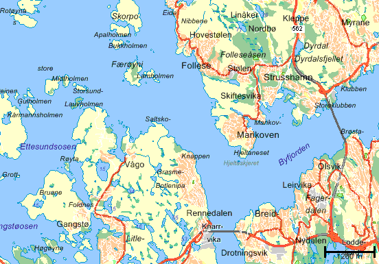 5.3.4. Hjeltefjorden sør (Litle Sotra Askøy) For å stenge ute stormflo fra nordvest, er det nødvendig med barrierekonstruksjoner i Hjeltefjorden.