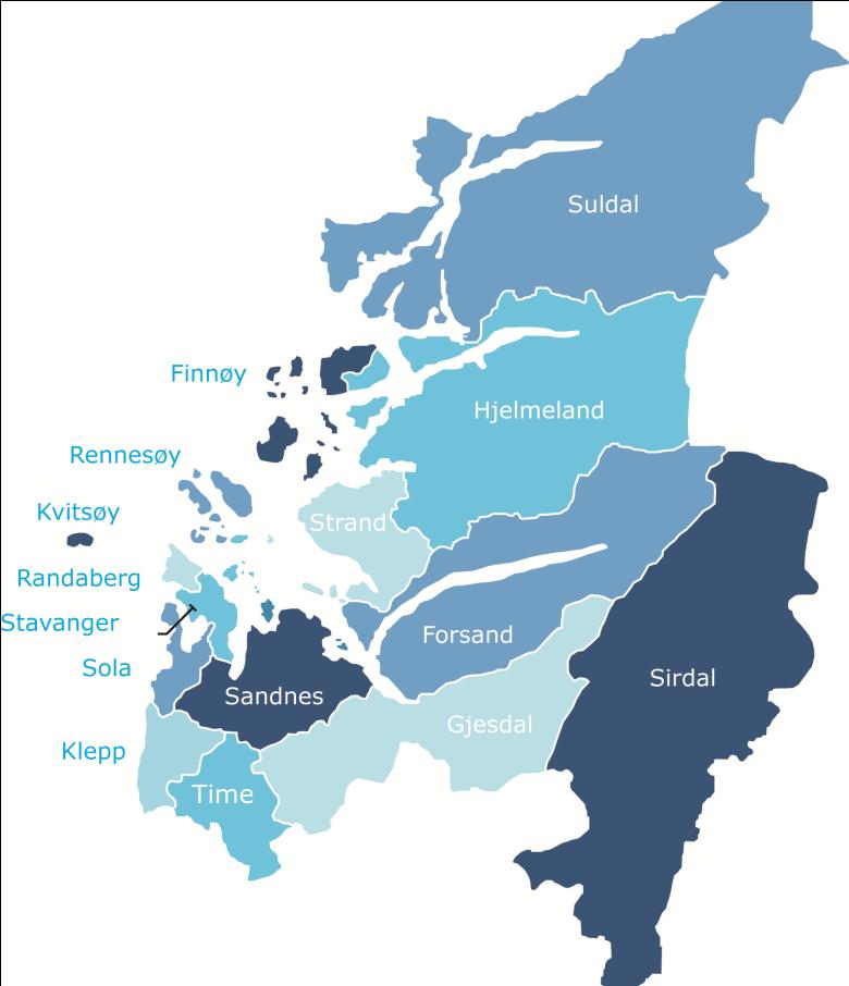 Greater Stavanger Ξ 15 kommuner 15 kommuner og Rogaland fylkeskommune jobber sammen gjennom Greater Stavanger Befolkning: 300 000 Arbeidstyrke: 140 000 Beregnet