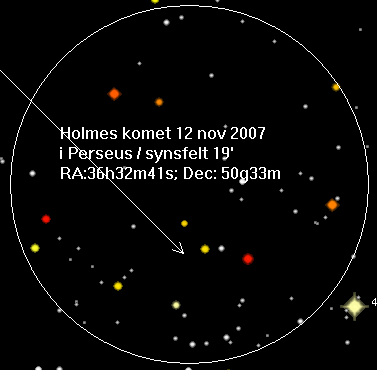 1.1 Kometen 17P/Holmes Holmes ble første gang observert ved Andromeda Galaksen (M31) 6. november 1892, den hadde en lys kjerne og en komavinkel på 5 (5 bueminutter). Den ble oppdaget på ny 11.