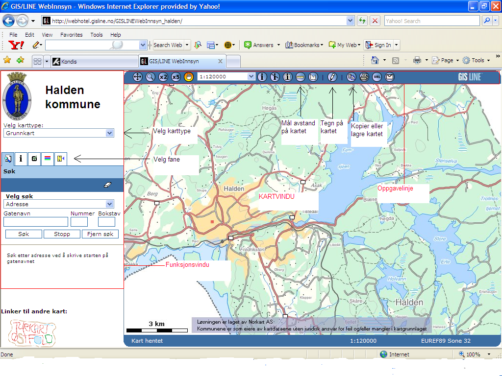 Innledning Disse internettsidene inneholder Halden kommunes tekniske kartverk, eiendomskart, reguleringsplaner og flybilder, samt en del spesialinformasjon.