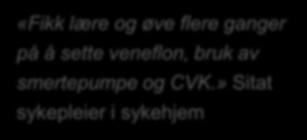 Hva har sykepleierne lært?