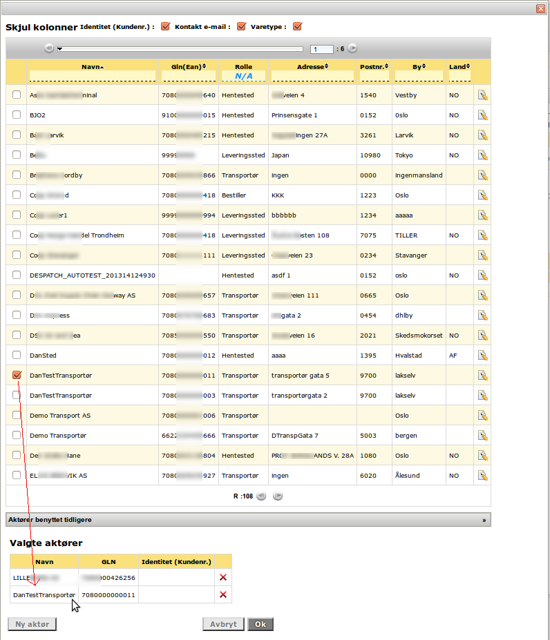 (bilde oppdatert 20130723) Dette er hentesteder som enten er registrert inn av leverandører som er medlem i TakeCargo, eller hentesteder som er registrert lokalt av brukeren.