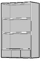 miniskuff 1 hylle, småskuffer 40, 50, 3 glasshyller 13,3 cm 60, 40, 50, 5350 3 hyller 20 cm 5360 3 hyller 30, 40, 50, 60, 5212 5212 5274 5365 for Overskap dekor 3 hyller, tett dør 3 hyller, tette