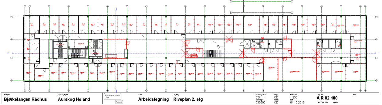 Miljøsaneringsrapport 4 2 INFORMASJON OM BYGNINGENE OG RIVEARBEIDENE Det skal gjennomføres ominnredningsarbeider som omfatter fjerning av lettvegger og dører, etablering av en ny ytterdør