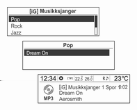 Lydkilder 109 CD-meny Søk... For MP3-filer (WMA) dreier du multifunksjonsbryteren fra CD-meny, flytter Søk... og trykker så på multifunksjonsbryteren.