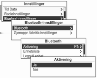 Innledning 87 - TM-volum: Velg TM-volum. DAB-innstillinger: Velg DABinnstillinger. - Auto.valg av optimalt kanalb.: Velg På eller Av. - Auto.kobl. mellom DAB og FM: Velg På eller Av.