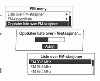 96 Radio DAB-meny DAB-varslinger Fra DAB-meny dreier du på multifunksjonsbryteren og flytter til DABinformasjon og trykk så på multifunksjonsbryteren. DAB-varslinger vises.