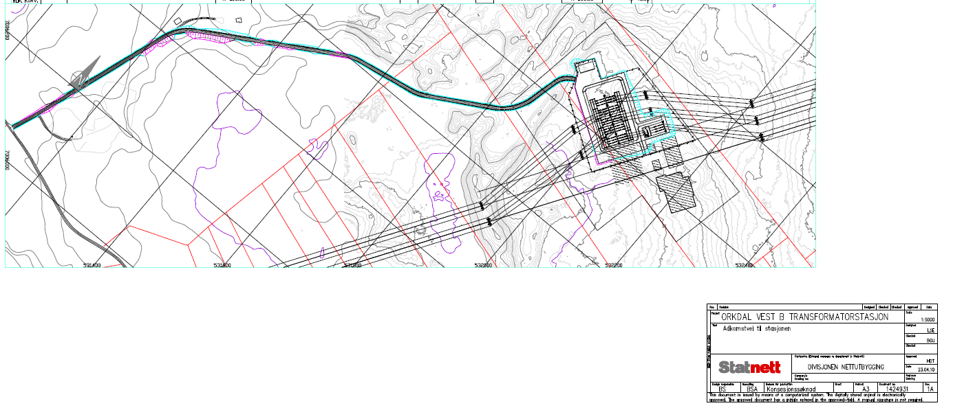 Side 111 andebiotop. Fra de bebygde områdene Lian og Selmoen vil ledningen og Orkdal vest B transformatorstasjon være synlig.