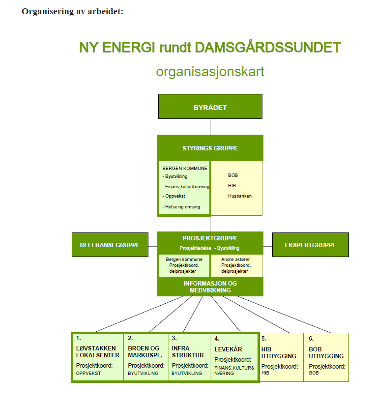 «Ny energi rundt Damsgårdssundet» omfattet miljøtiltak, sosiokulturelle og økonomiske målsettinger og er pilotprosjekt med hensyn til klima, miljø og bærekraftig utvikling, og er således banebrytende
