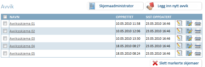 Tilpass skjemaet Til venstre for skjemaene er tre tre ikoner. S og + (hold musen over, så kommer det en enkel forklaring).