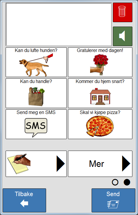 8 SMS SMS er en funksjon der man kan sende og lese SMS.