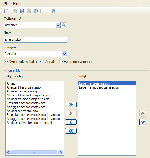 Brukeren gjør følgende: En bruker registrerer transaksjoner i Personec Lønn Web for den ansatte Ole Hansen (1), og sender disse til attestering.