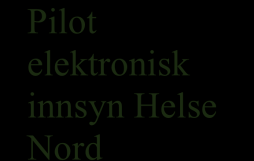 Elektronisk innsyn i journal Utredning journalinnsyn UNN Teknisk test av uttrekk fra DIPS (POC) Nasjonal tjeneste via