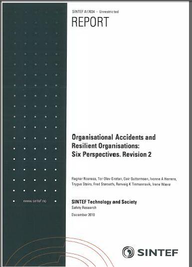 Six perspectives that can help us understand the organisational mechanisms related to major accidents: The energy and barrier perspective; The theory of Normal Accidents; The