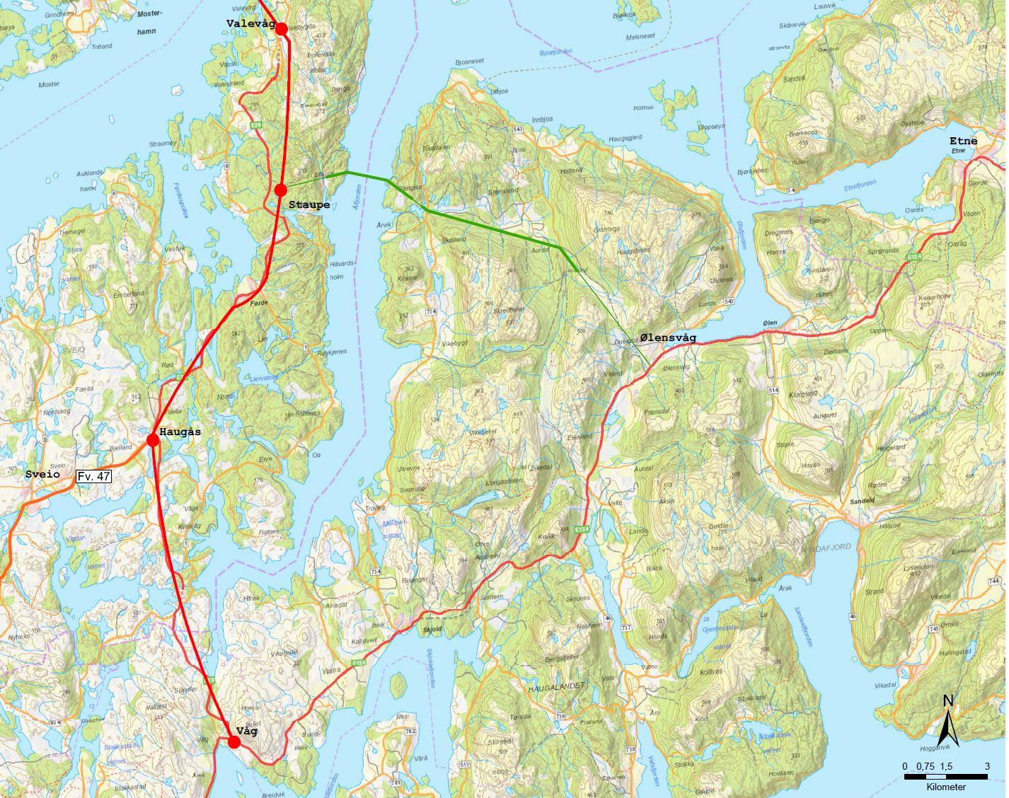 Etne Etne har i dag to sentrale koplingar inn mot studieområdet og E39, enten E134 til Våg og over på E39, eller ferje frå Skånevik til Utåker og vidare mot E39 som for Kvinnherad.