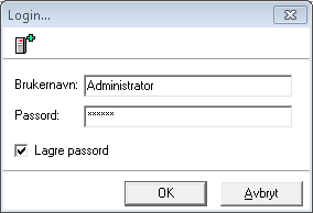 Login For å få tilgang til ELtilbud må du logge deg på systemet med et brukernavn og passord som er registrert i Bruker Administrator. Mrk!