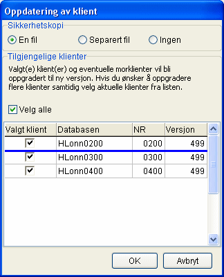 9. Klikk Fullfør. Installasjon av Huldt & Lillevik Lønn er nå utført. 10. Start Huldt & Lillevik Lønn for å starte oppdateringen av databasene.