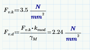 Ved de aktuelle bruddform får man dimensjonerende kapasitet per skjærflate per forbinder lik F v.rk =40.2kN. I selve forbindelsen er antall plater satt til n p =4 som gir antall skjærflater n v =8.