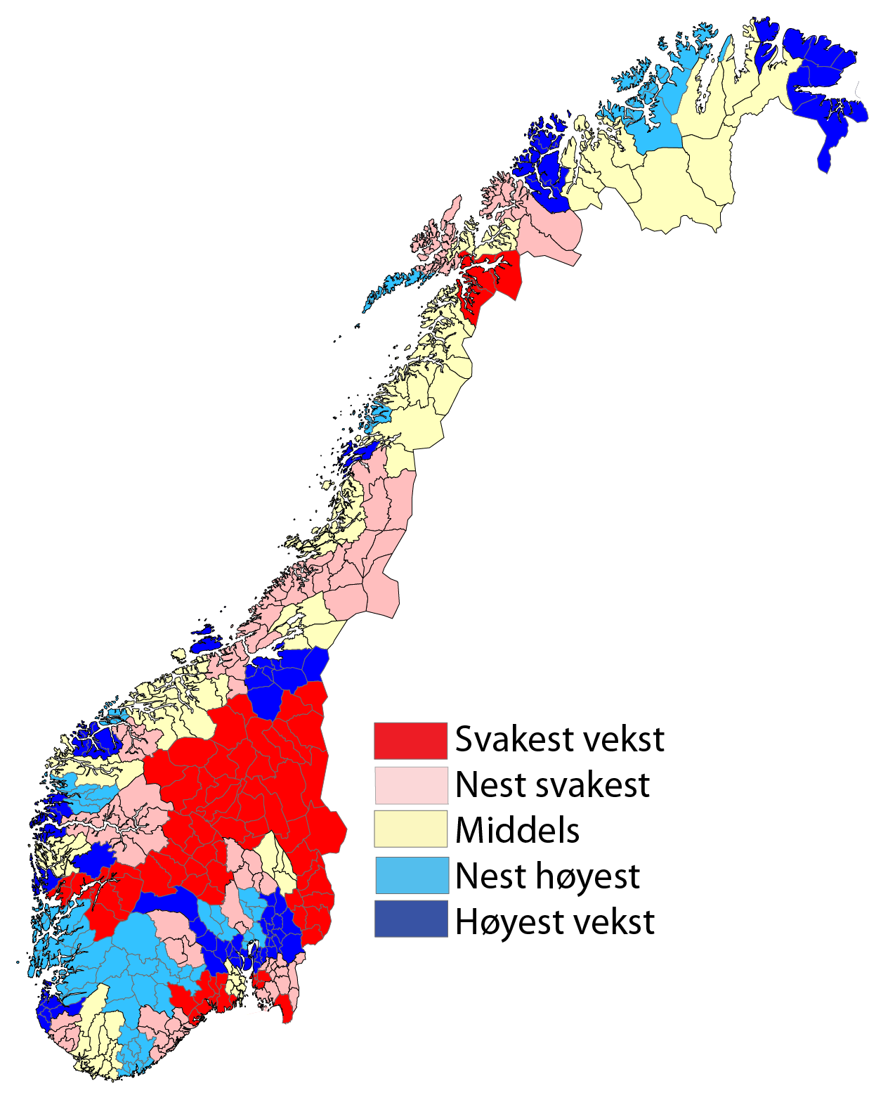1 Hitra/Frøya 2 Stavangerregionen 3 Hordaland Vest 4 Øst-Finnmark 5 Voss (Region) 6 Nedre Romerike 7 Bergen (Region) 8