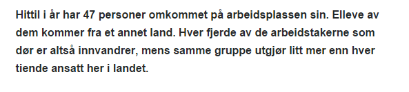 2010 Utenlands arbeidskraft dør oftere Utvikling i dødsulykker fra 70/80-tallet til i dag: Antall som skades Andel ansatte som skades Andel av alle ansatte Bygg og anlegg