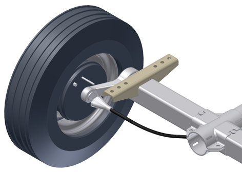 +PUVTWMULQPUDQM &4+8561((5;56'/,756'4+0)#8$4'/5'5-1 Kontroller bremsebeleggets tykkelse. Fjern begge de svarte plastpluggene (5), én på hvert hjul.