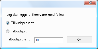 Sette flere varer på tilbud Slik kan du legge inn flere varer med samme tilbud: 1. Opprett en ny kampanje. Høyreklikk i oversikten over kampanjene og velg ny. 2.