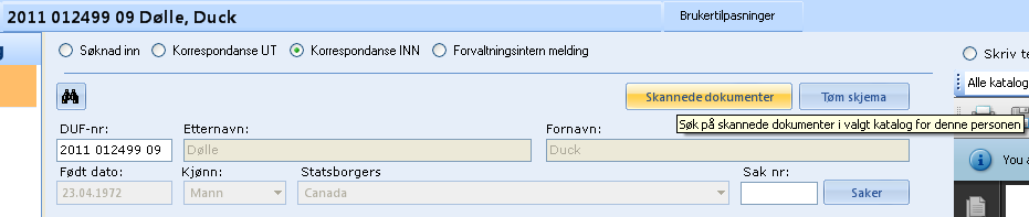 Arkivering av vedlegg til søknad registrert på nett Skriv ut sakspesifikt strekkodeskillearkark fra aktivitetstrinn i arbeidsprosessen.