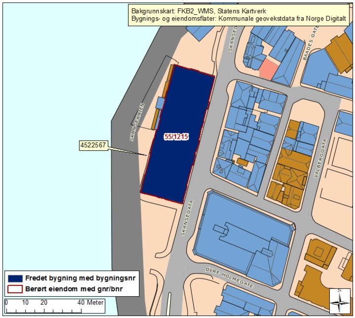 Forskrift om fredning av statens kulturhistoriske eiendommer SKANSEGATEN 2, STAVANGER Kommune: 1103/Stavanger Gnr/bnr: 55/1215/0 AskeladdenID: 117613 Referanse til landsverneplan: Kompleks 2496001